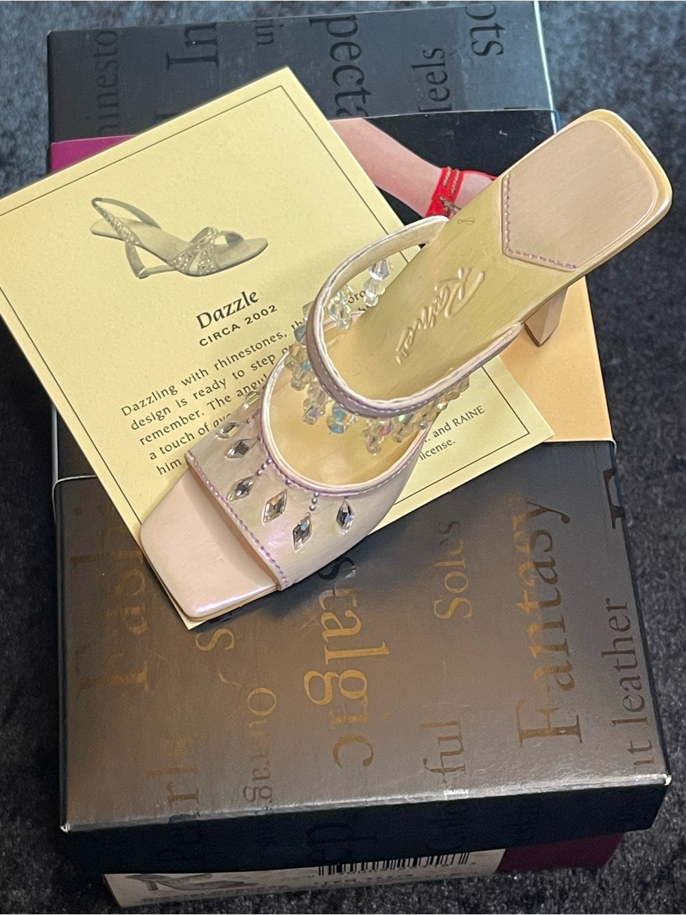 2002 crystal cascade miniature shoe
